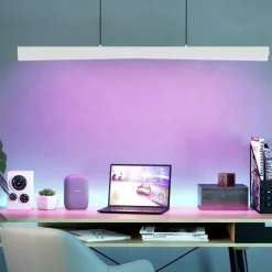 Lampadari Moderni-Eglo Lampadario barra a sospensione grigio led rgb 2700k a 6500k controllo remoto app