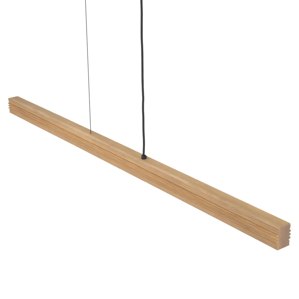 Lampadari Moderni-Selezionato da Mazzolaluce Lampadario barra di legno a sospensione per tavolo sala da pranzo