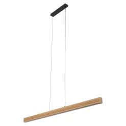 Lampadari Moderni-Selezionato da Mazzolaluce Lampadario barra di legno a sospensione per tavolo sala da pranzo