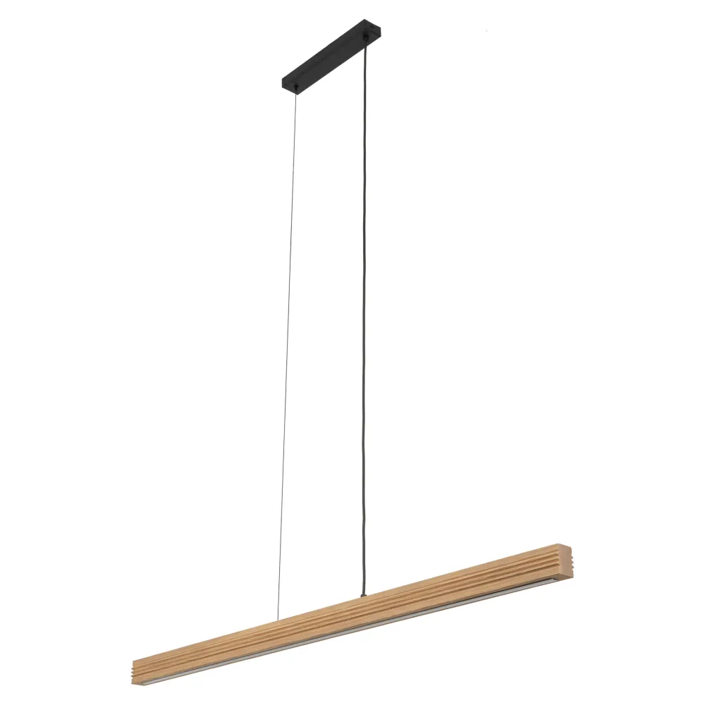 Lampadari Moderni-Selezionato da Mazzolaluce Lampadario barra di legno a sospensione per tavolo sala da pranzo