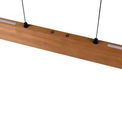 Lampadari Moderni-Selezionato da Mazzolaluce Lampadario barra di legno 115cm led 2700k a 6000k per tavolo da pranzo
