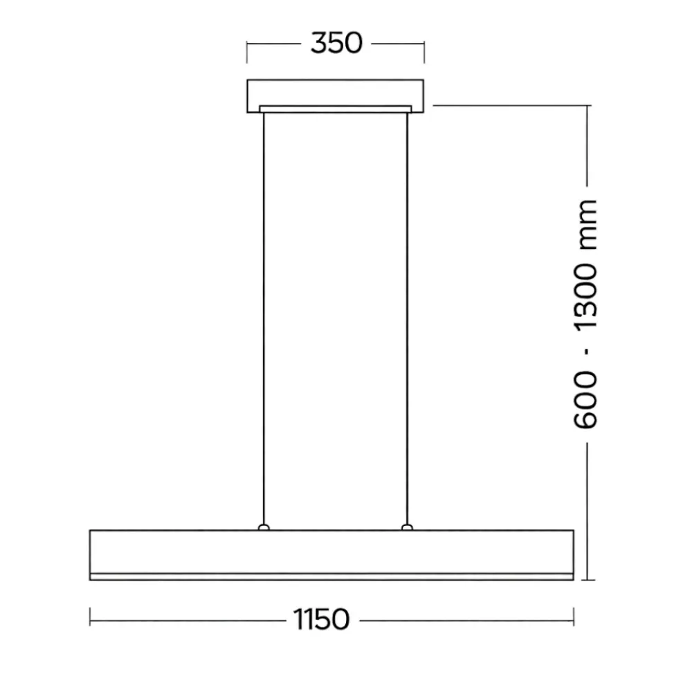 Lampadari Moderni-Selezionato da Mazzolaluce Lampadario barra di legno 115cm led 2700k a 6000k per tavolo da pranzo