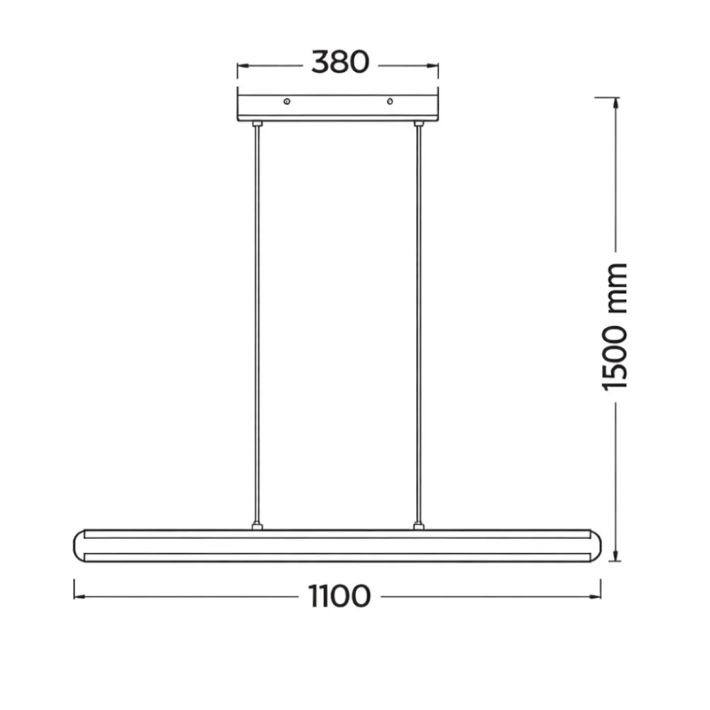 Lampadari Moderni-Selezionato da Mazzolaluce Lampadario barra di legno led biemissione per tavolo da pranzo