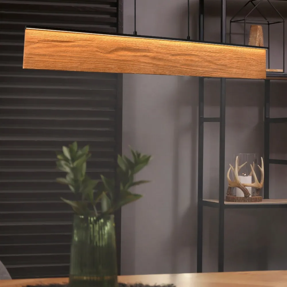 Lampadari Moderni-Selezionato da Mazzolaluce Lampadario barra di legno per tavolo sala da pranzo touch dimmer
