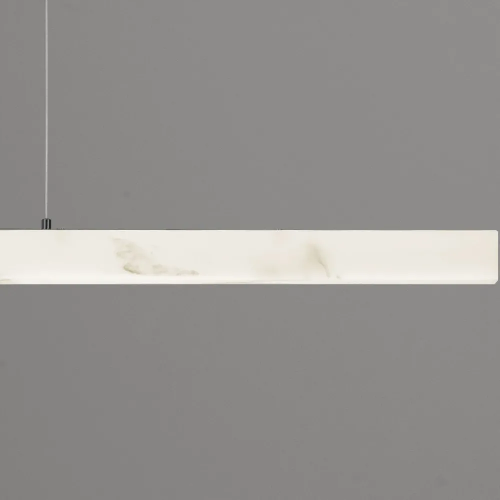 Lampadari Cucina-Selezionato da Mazzolaluce Lampadario barra di pietra effetto alabastro bianco per isola cucina