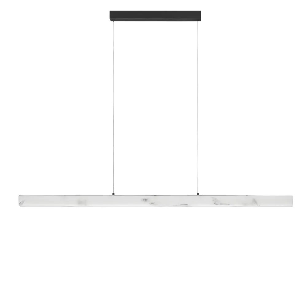 Lampadari Cucina-Selezionato da Mazzolaluce Lampadario barra di pietra effetto alabastro bianco per isola cucina