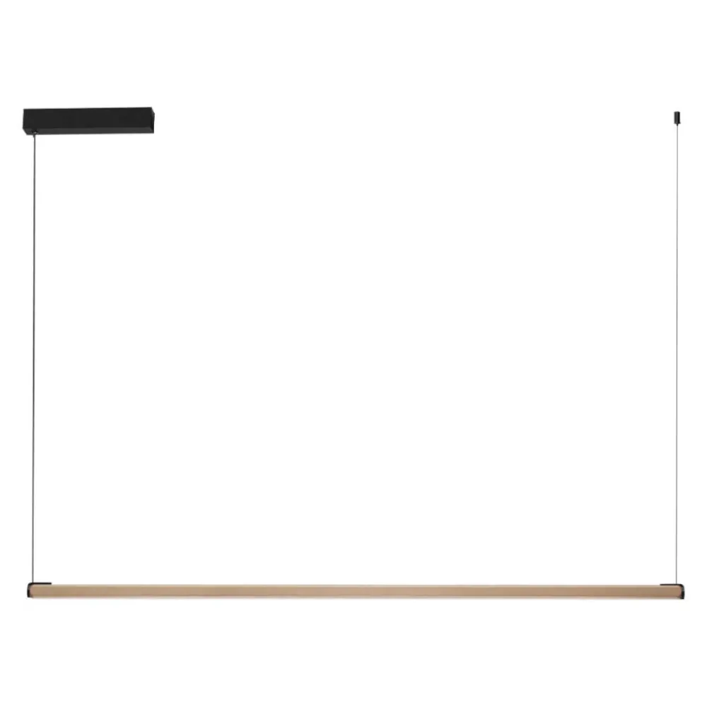 Lampadari Moderni-Selezionato da Mazzolaluce Lampadario barra led marrone chiaro per tavolo