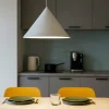 Lampadari Cucina-Selezionato da Mazzolaluce Lampadario beige cono di metallo 50cm per cucina