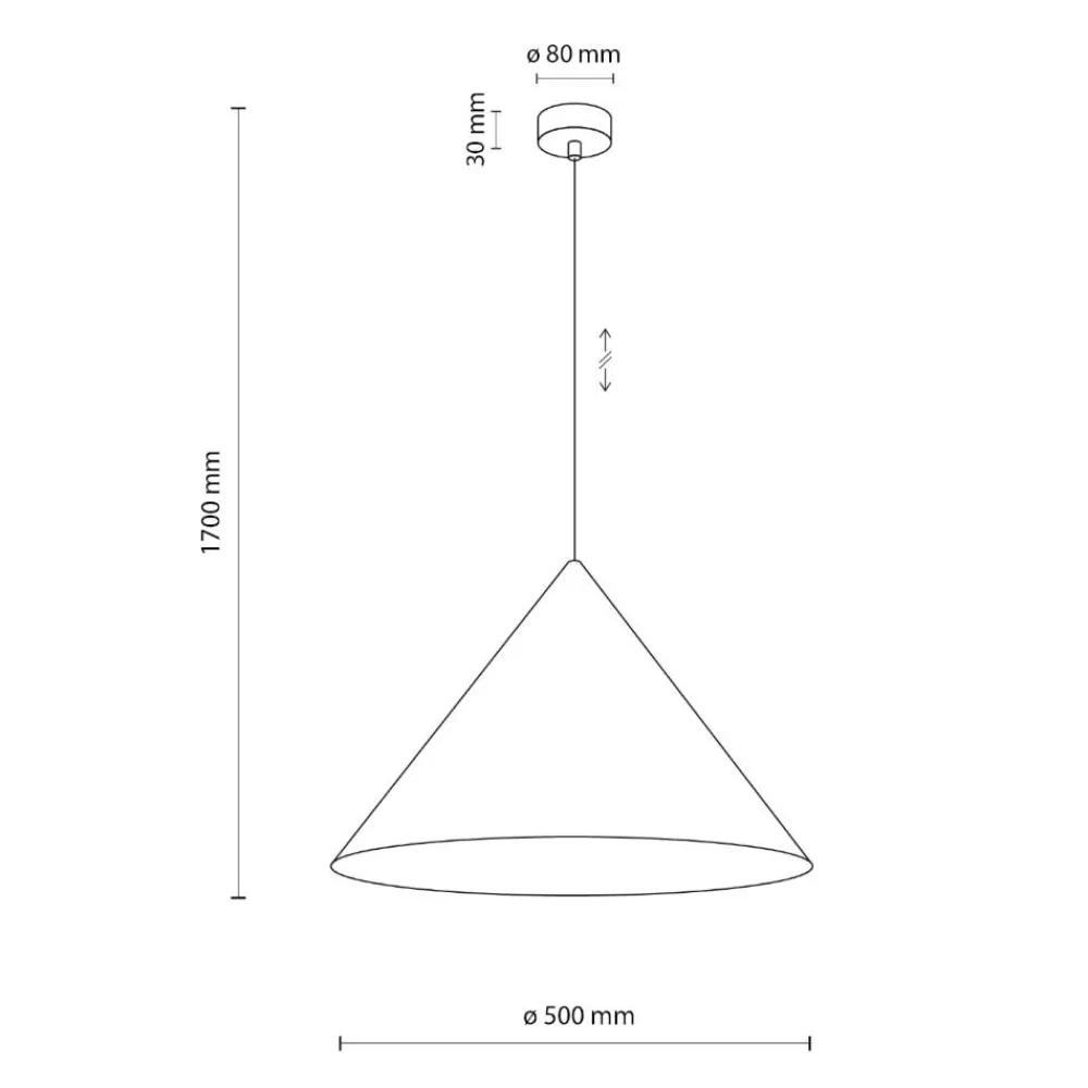 Lampadari Cucina-Selezionato da Mazzolaluce Lampadario beige cono di metallo 50cm per cucina