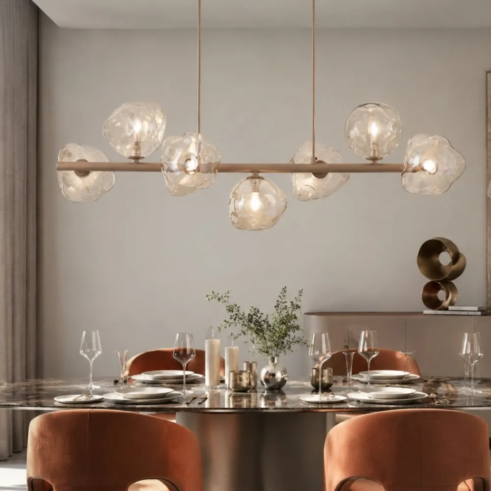 Lampadari Moderni-Selezionato da Mazzolaluce lampadario bello particolare design moderno vetri cognac per soggiorno