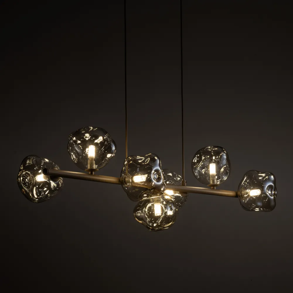Lampadari Moderni-Selezionato da Mazzolaluce lampadario bello particolare design moderno vetri cognac per soggiorno