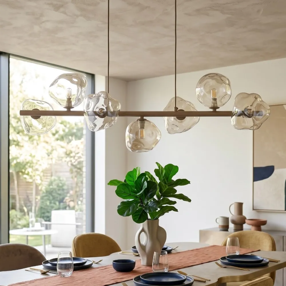 Lampadari Moderni-Selezionato da Mazzolaluce lampadario bello particolare design moderno vetri cognac per soggiorno