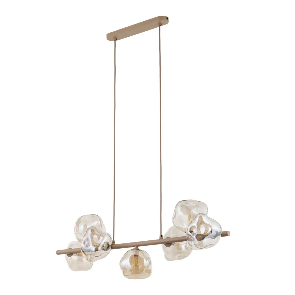Lampadari Moderni-Selezionato da Mazzolaluce lampadario bello particolare design moderno vetri cognac per soggiorno