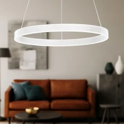 Lampadari Moderni-Perenz Illuminazione Lampadario bianco anello moderno led 48w 3000k 4000k 6000k perenz kirko