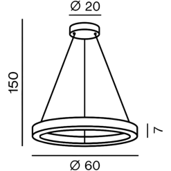 Lampadari Moderni-Perenz Illuminazione Lampadario bianco anello moderno led 48w 3000k 4000k 6000k perenz kirko