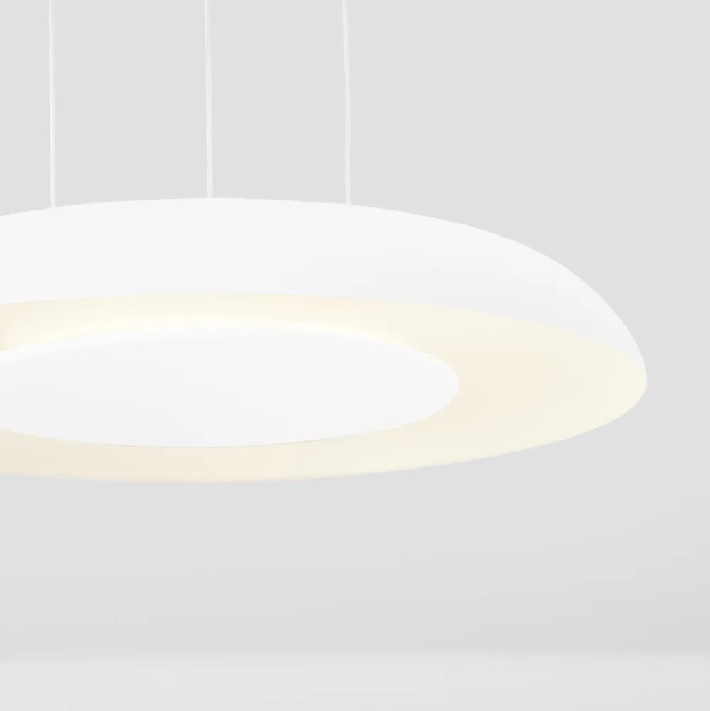 Lampadari Cucina-Selezionato da Mazzolaluce Lampadario bianco 40cm per cucina led dimmerabile 2700k 4000k