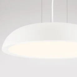 Lampadari Cucina-Selezionato da Mazzolaluce Lampadario bianco cupola led 25w 3000k per tavolo sala da pranzo