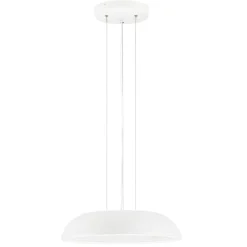 Lampadari Cucina-Selezionato da Mazzolaluce Lampadario bianco cupola led 25w 3000k per tavolo sala da pranzo
