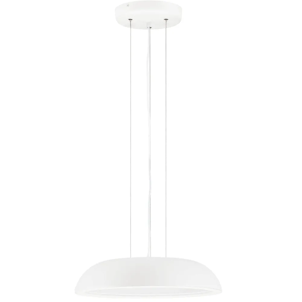 Lampadari Cucina-Selezionato da Mazzolaluce Lampadario bianco cupola led 25w 3000k per tavolo sala da pranzo