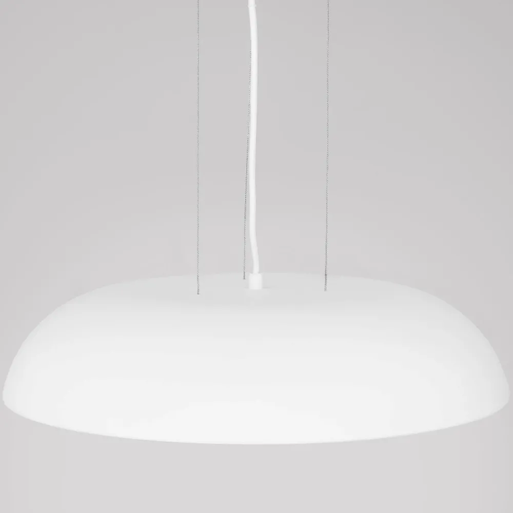 Lampadari Cucina-Selezionato da Mazzolaluce Lampadario bianco cupola led 25w 3000k per tavolo sala da pranzo