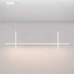 Lampadari Cucina-Selezionato da Mazzolaluce Lampadario bianco design per isola cucina moderna led 30w 3000k