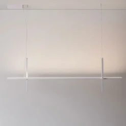 Lampadari Cucina-Selezionato da Mazzolaluce Lampadario bianco design per isola cucina moderna led 30w 3000k