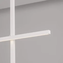 Lampadari Cucina-Selezionato da Mazzolaluce Lampadario bianco design per isola cucina moderna led 30w 3000k