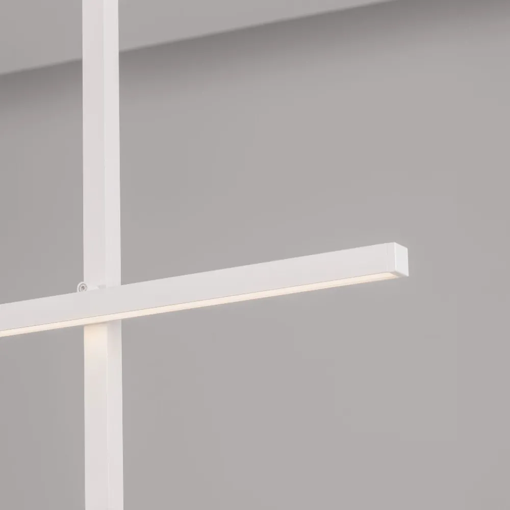 Lampadari Cucina-Selezionato da Mazzolaluce Lampadario bianco design per isola cucina moderna led 30w 3000k