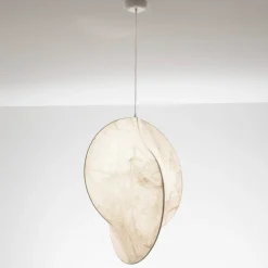 Lampadari Moderni-Selezionato da Mazzolaluce Lampadario bianco di seta di gelso 62cm design moderno