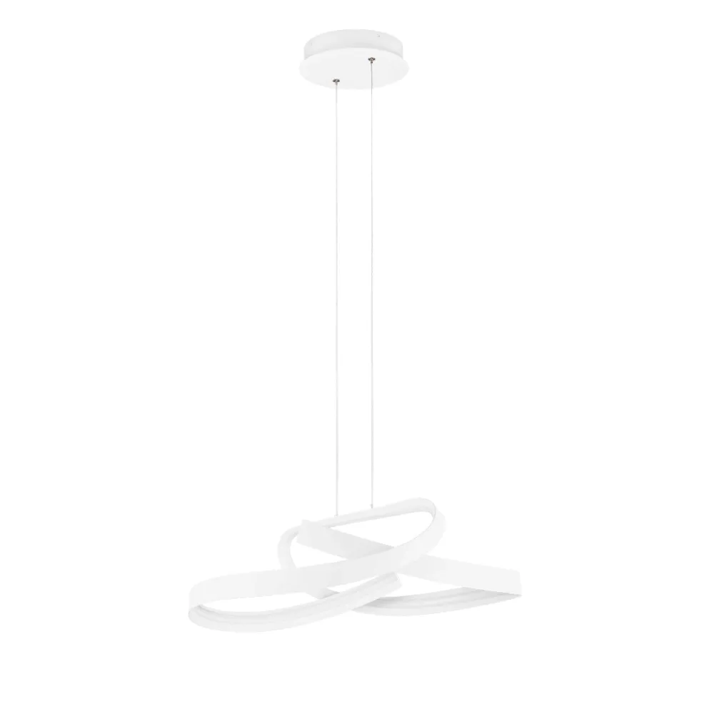 Lampadari Cucina-Selezionato da Mazzolaluce Lampadario bianco per cucina moderna led 47w 2700k-3000k-4000k
