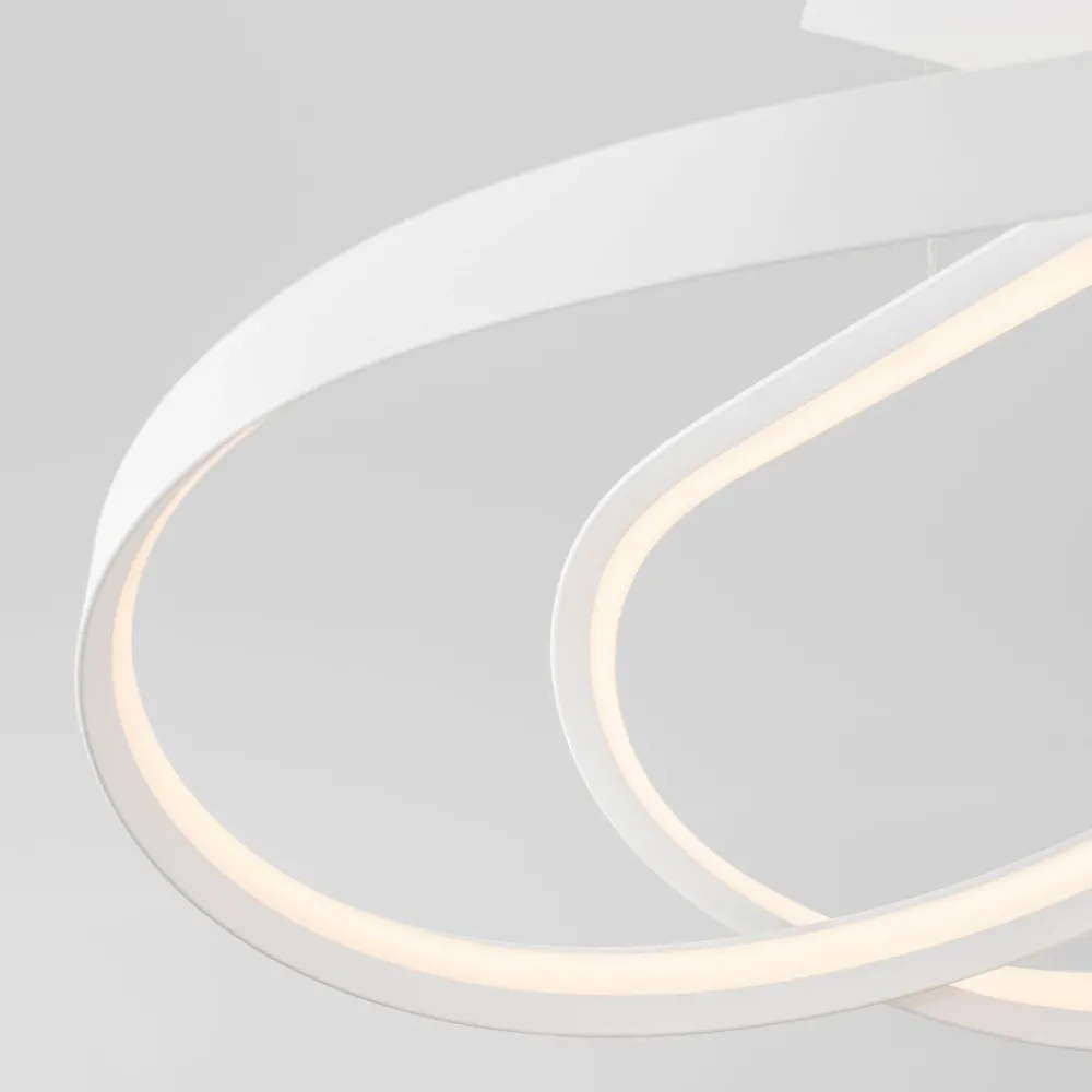 Lampadari Cucina-Selezionato da Mazzolaluce Lampadario bianco per cucina moderna led 47w 2700k-3000k-4000k