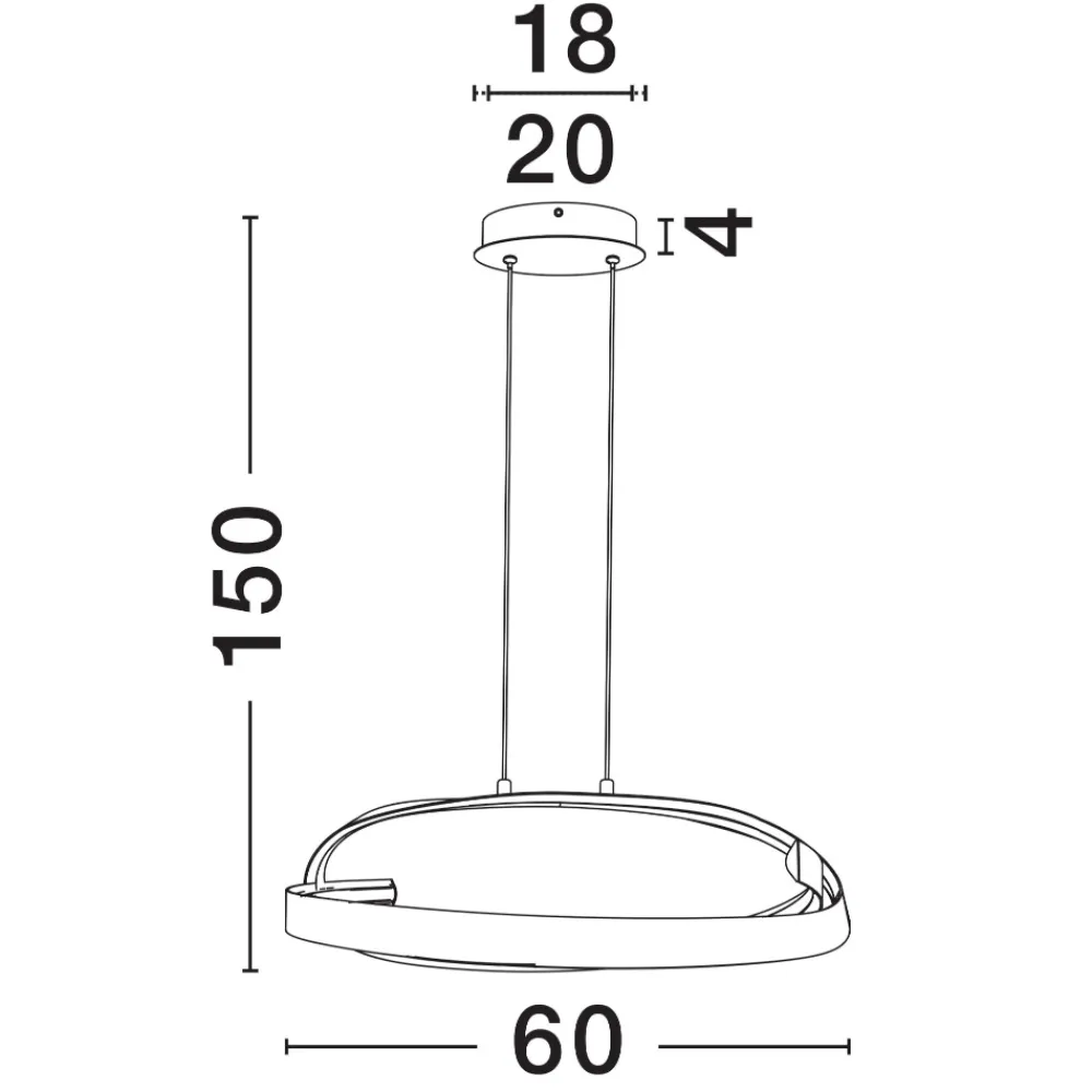 Lampadari Cucina-Selezionato da Mazzolaluce Lampadario bianco per cucina moderna led 47w 2700k-3000k-4000k
