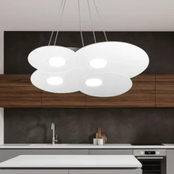 Lampadari Cucina-Top Light Lampadario bianco per cucina moderna toplight cloud