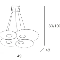 Lampadari Cucina-Top Light Lampadario bianco per cucina moderna toplight cloud