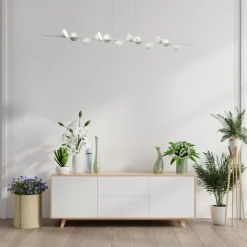 Lampadari Cucina-Selezionato da Mazzolaluce Lampadario bianco per soggiorno moderno led 36w 3000k