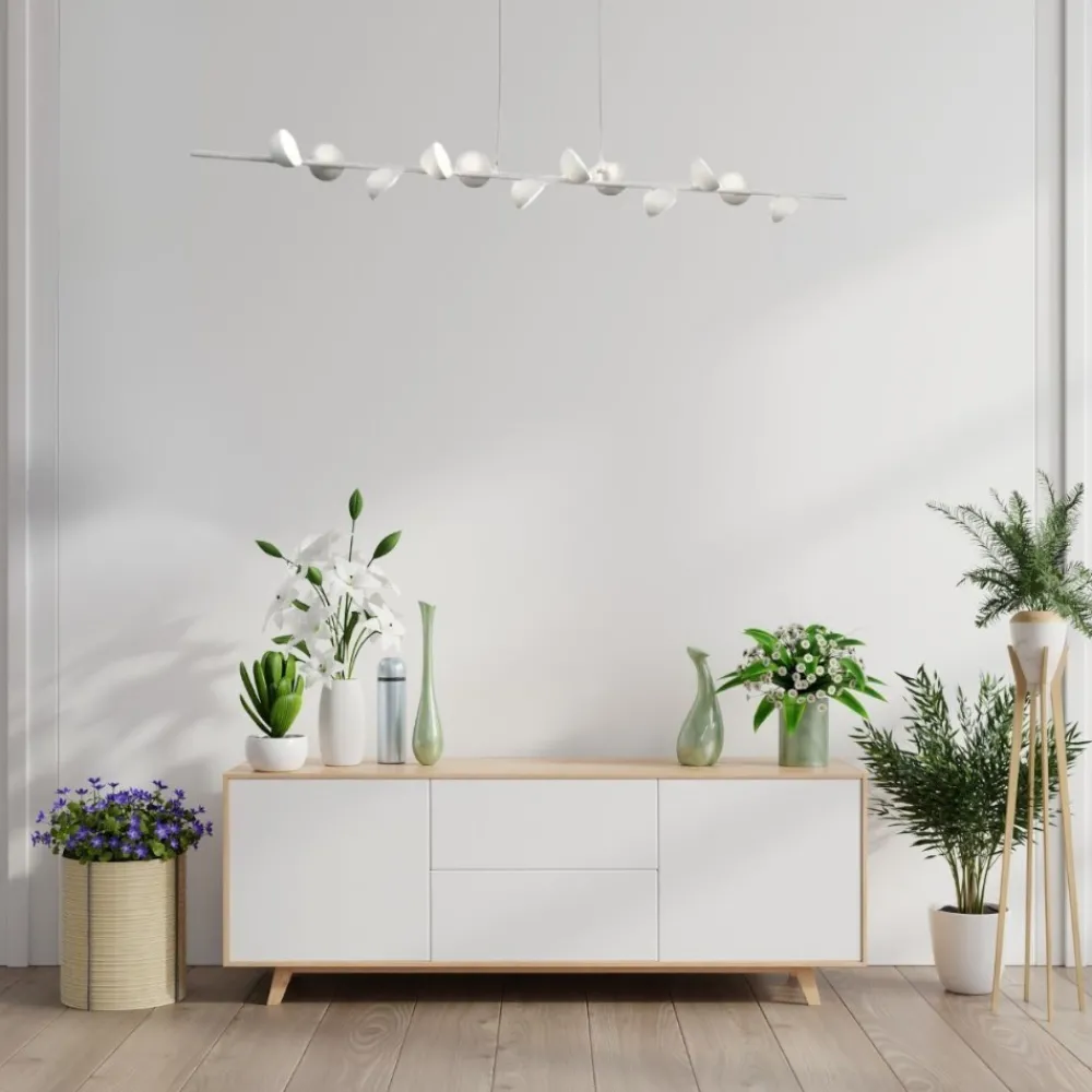 Lampadari Cucina-Selezionato da Mazzolaluce Lampadario bianco per soggiorno moderno led 36w 3000k