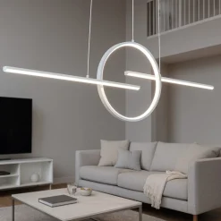 Lampadari Moderni-Selezionato da Mazzolaluce Lampadario bianco per soggiorno moderno led dimmerabile