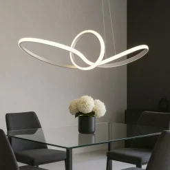 Lampadari Moderni-Selezionato da Mazzolaluce Lampadario bianco per soggiorno moderno led 27w 4000k dimmerabile
