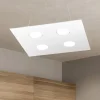Lampadari Cucina-Top Light Lampadario bianco quadrato area
