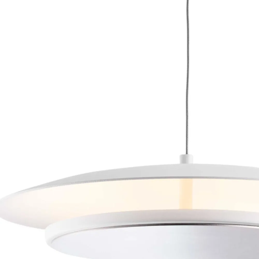 Lampadari Cucina-Selezionato da Mazzolaluce Lampadario bianco saliscendi 35cm per cucina moderna led 3000k