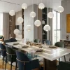 Lampadari Moderni-Selezionato da Mazzolaluce Lampadario bianco sfere pendenti led 2700k-6500k per soggiorno moderno