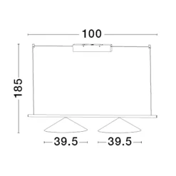 Lampadari Cucina-Selezionato da Mazzolaluce Lampadario bilancere da cucina nero coni led 3000k