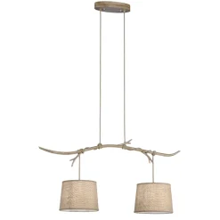 Lampadari Moderni-Selezionato da Mazzolaluce Lampadario bilancere ramo di legno per soggiorno