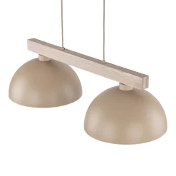 Lampadari Cucina-Selezionato da Mazzolaluce Lampadario bilanciere di legno cupole metallo sabbia per cucina