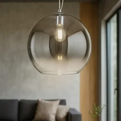 Lampadari Moderni-Perenz Illuminazione Lampadario boccia di vetro 35cm fume perenz planet