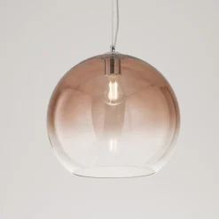 Lampadari Moderni-Perenz Illuminazione Lampadario boccia di vetro 45cm marrone sfumato perenz planet