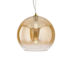 Lampadari Moderni-Perenz Illuminazione Lampadario boccia di vetro 45cm ambra trasparente perenz planet