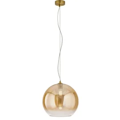Lampadari Moderni-Perenz Illuminazione Lampadario boccia di vetro 45cm ambra trasparente perenz planet