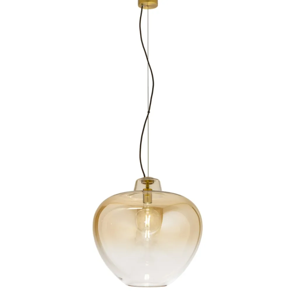 Lampadari Moderni-Perenz Illuminazione Lampadario boccia di vetro 50cm ambra moderna big blowl perenz