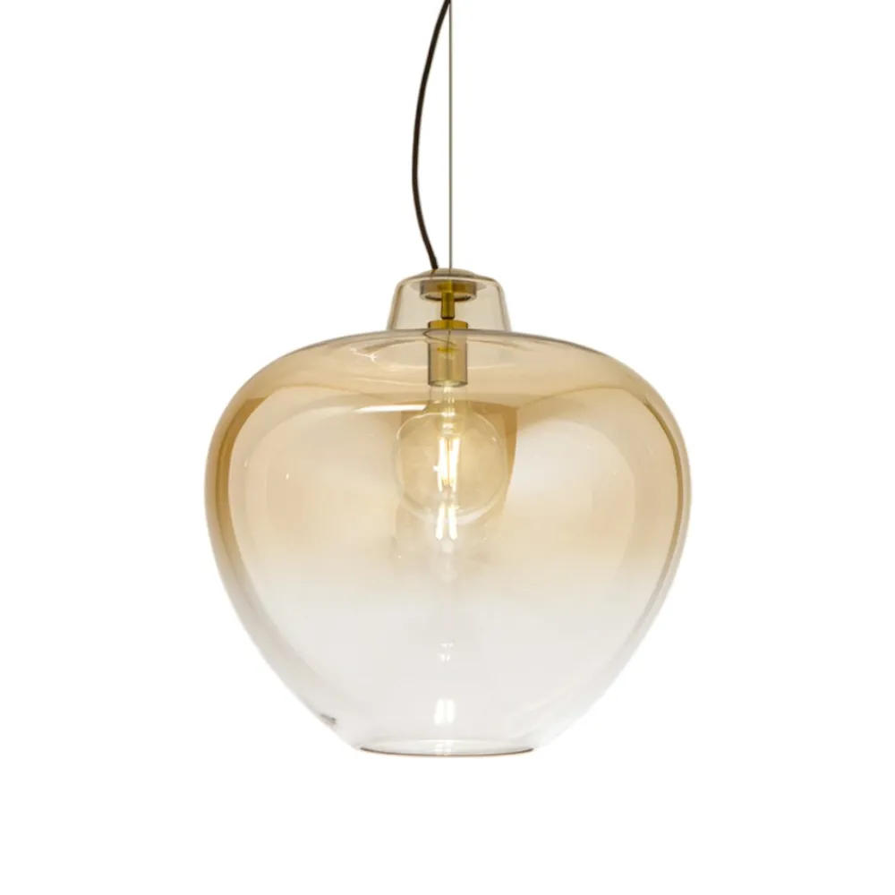 Lampadari Moderni-Perenz Illuminazione Lampadario boccia di vetro 50cm ambra moderna big blowl perenz